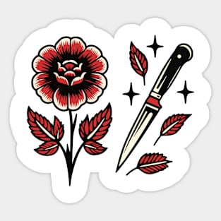 Flower Knife Sticker